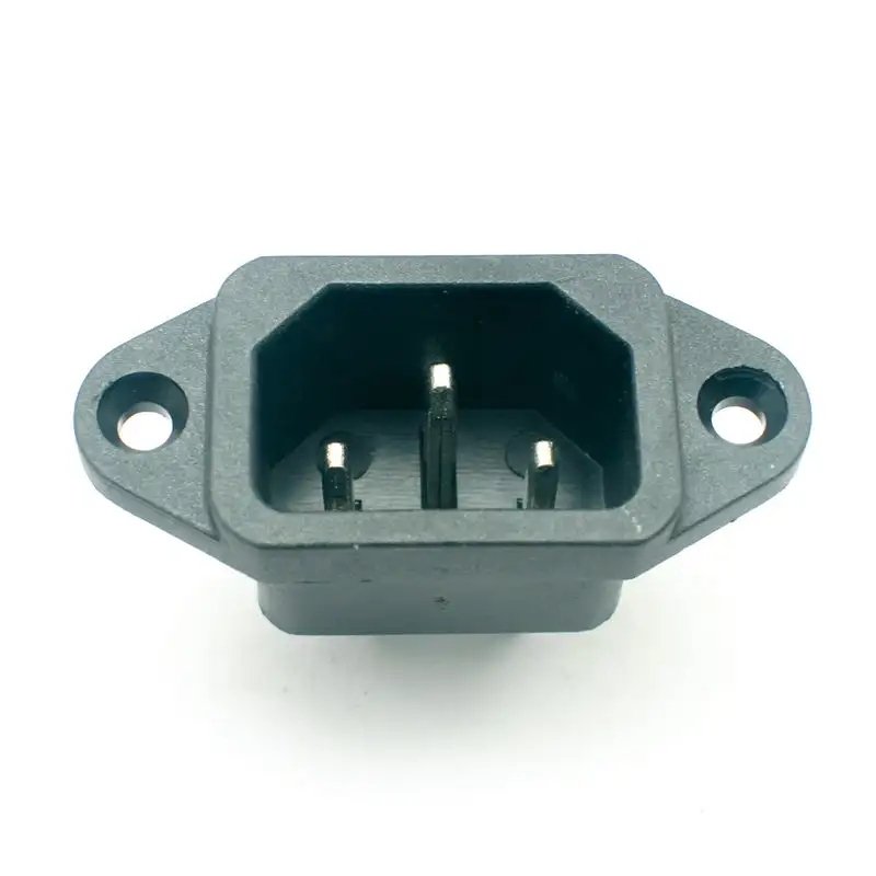 IEC320 C14 Panel Mount Plug Computer Adapter Power Connector Socket Brass