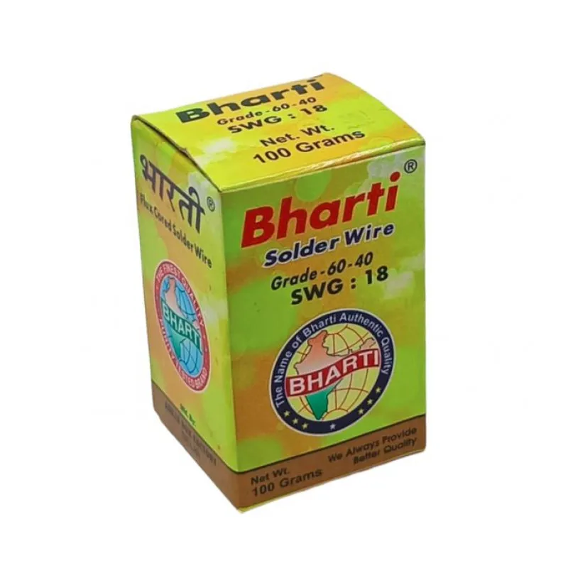 Bharti 100gm 18 Gauge Flux Cored 60/40 Grade Solder Wire